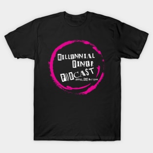 Millennial Diner Podcast Shirt-White Text T-Shirt